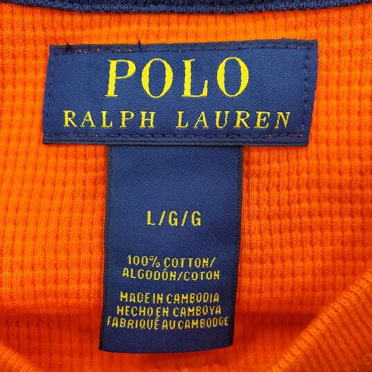 Polo Ralph Lauren Men Orange Long Sleeve L NWT image number 1