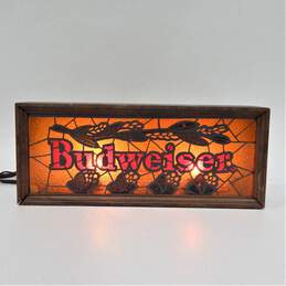 VNTG Budweiser Beer Bar Light Up Sign Underwriters Lab. Inc. IMS Corp. TESTED