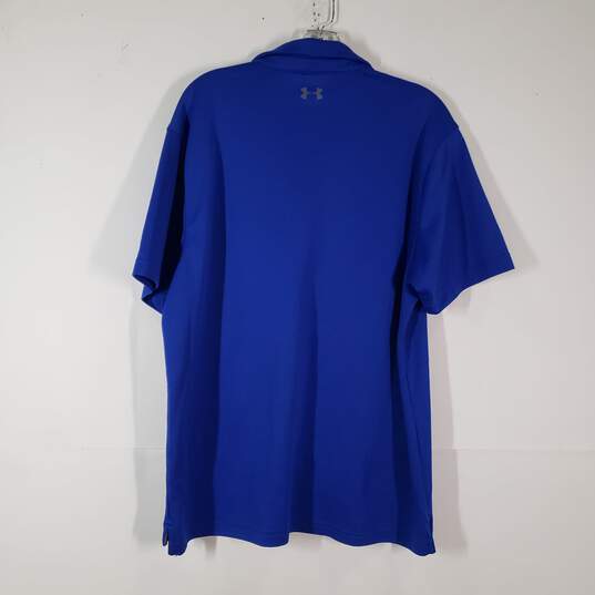 Mens Heatgear Loose Fit Short Sleeve Collared Golf Polo Shirt Size Medium image number 2