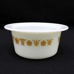 Vintage Pyrex Butterfly Gold Loaf Pan Baking Dish w/ Butter Bowl No Lid alternative image
