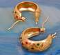 14K Yellow Gold Colorful Accent Mini Hoop Earrings 1.7g image number 6