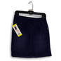 NWT Womens Blue Denim Dark Wash Stretch Pull-On Mini Skort Size Small image number 1