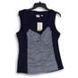 NWT Anthropology Womens Navy Blue Shirred Sweetheart Neck Pullover Blouse Top L image number 1