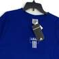 NWT Adidas Mens Blue Crew Neck Short Sleeve Pullover T-Shirt Size Large image number 3