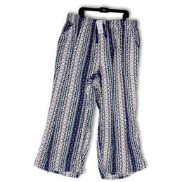 NWT Womens Multicolor Printed Elastic Waist Pockets Cropped Pants Sz 26/28