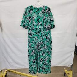Asos Green Floral Rose Patterned Green Maxi Dress WM Size 14 NWT alternative image