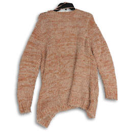 Womens Pink Long Sleeve Pocket Open Front Cardigan Sweater Size XL alternative image