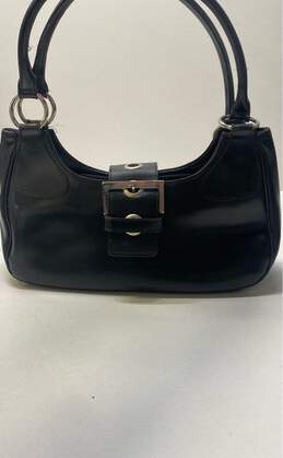Tiffany & Fred Leather Double Strap Shoulder Bag Black