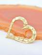 14K Yellow Gold Textured Open Heart Pendant 0.7g image number 3