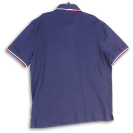 Mens Navy Blue Spread Collar Short Sleeve Custom Fit Polo Shirt Size XXL alternative image