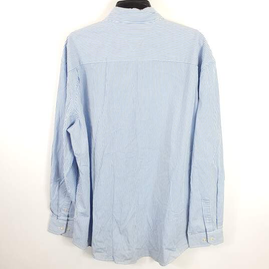 Tommy Hilfiger Men Blue Striped Button Up Shirt XXL NWT image number 2