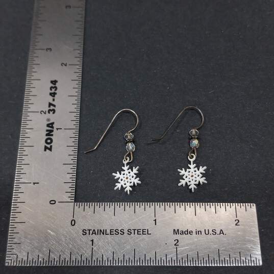 Bundle Of 3 Sterling Silver Winter Themed Earring Set image number 7