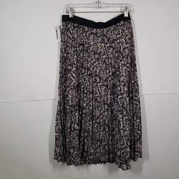 NWT Womens Floral Elastic Waist Pull-On Midi Pleated Skirt Size Large alternative image