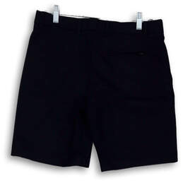 Mens Blue Flat Front Slash Pocket Stretch Casual Chino Shorts Size 30 alternative image