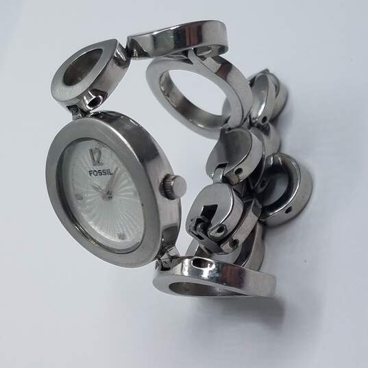 Fossil ES1623 Silver Tone Vintage Hoop Design Watch image number 4