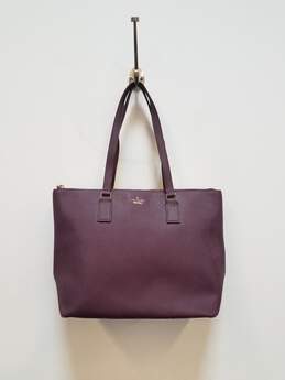 Kate Spade Cameron Street Lucie Tote Purple Plum Saffiano Leather Medium Bag Handbag