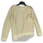 NWT Lucky Brand Womens Cream V-Neck Long Sleeve Pullover Sweater Large image number 2