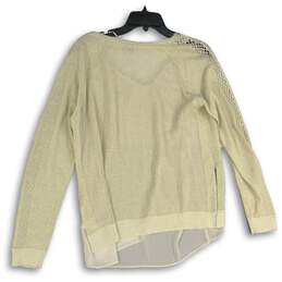 NWT Lucky Brand Womens Cream V-Neck Long Sleeve Pullover Sweater Large alternative image
