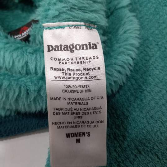 Patagonia Women's Teal Synchilla Snap T Fleece Pullover Jacket Size M image number 4