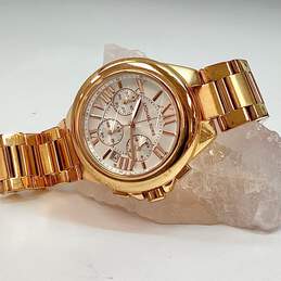 Designer Michael Kors Gold Tone Chain Strap Round Analog Dial Quartz Wristwatch