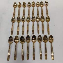 24pc Bundle of Gold Plated Tableware Spoons alternative image