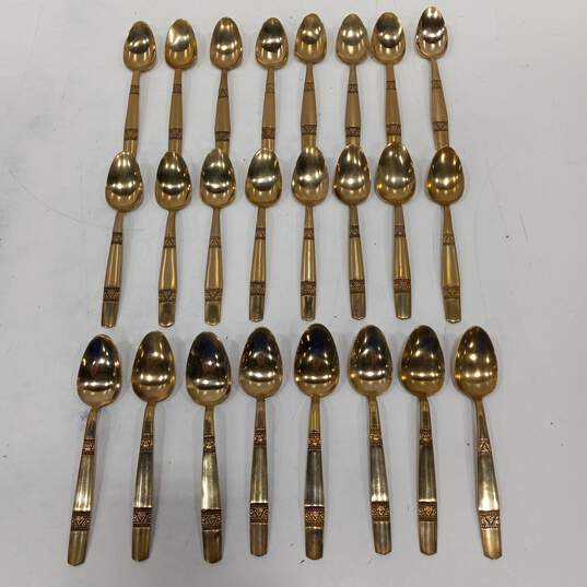 24pc Bundle of Gold Plated Tableware Spoons image number 2