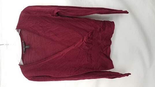Top Burgundy Longsleeve Womens Size S image number 1