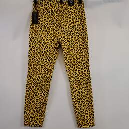 American Bazi Women Yellow Leopard Pants 2X NWT alternative image
