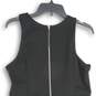 Womens Black Sleeveless Round Neck Back Zip Short A-Line Dress Size 14P image number 4
