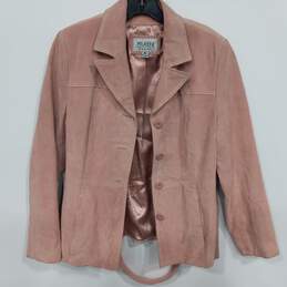 Women's Wilson's Leather Maxima Pink Suede Jacket Sz M