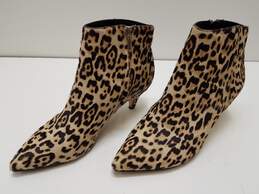 Sam Edelman Kinzey Calf Fur Leopard Boots Beige 7