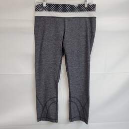 Lululemon Leggings Womens 8 Grey Midrise Hidden Pocket Capri Activewear Yoga