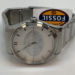 Designer Fossil PR-5369 Silver-Tone Stainless Steel Round Analog Wristwatch