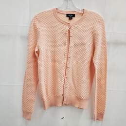 Lord & Taylor Soft Pink Knit Button Up Cardigan Women's Size XS Petite