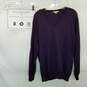 AUTHENTICATED Burberry Brit Purple Wool V-Neck Sweater Size XL image number 1
