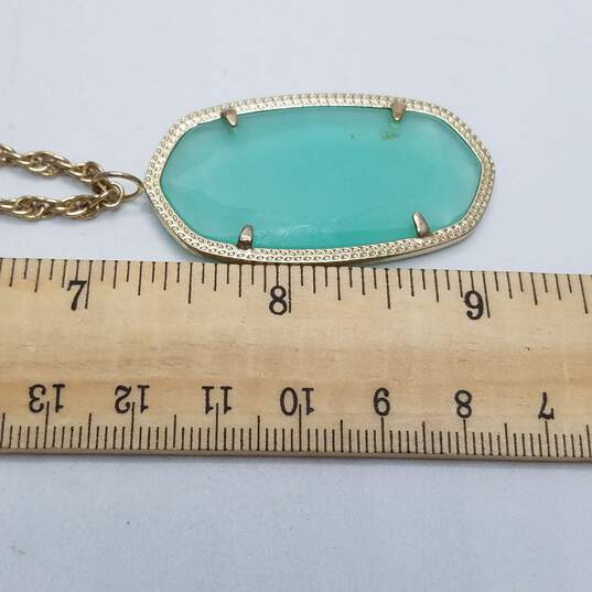 Kendra Scott Gold Tone Glass 31.5in Pendant Necklace 26.8g image number 8