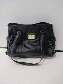 Nicole Miller Black Leather Bag