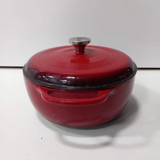 Lodge Red Enameled Cast Iron Dutch Oven image number 5