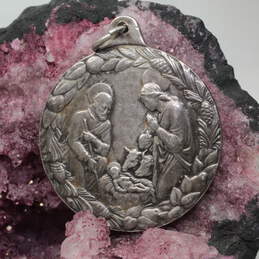 .999 Fine Silver 'Nativity' Inspired By The Work Of Andrea Della Robbia 1435-1525 Pendant - 31.3g