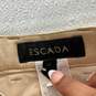 Escada Womens Tan Flat Front Straight Leg Chino Pants Size 38 With COA image number 3