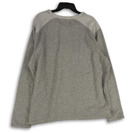Mens Gray Heather Long Sleeve Round Neck Logo Pullover Sweatshirt Size XXL alternative image