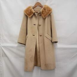 Vintage Wool Coat w/ Mink Collar