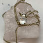 Designer Swarovski Gold-Tone Link Chain Crystal Cut Stone Pendant Necklace image number 1