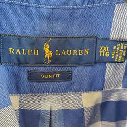 Ralph Lauren Men Blue/White Plaid Shirt Sz 2XL alternative image