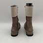 The North Face Womens Gray Leather Side Zip Moc Toe Winter Boots Size 7.5 image number 4