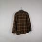 Mens Plaid Loose Fit Collared Long Sleeve Chest Pockets Button-Up Shirt Size L image number 2
