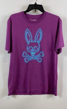 Psycho Bunny Women's Purple Graphic T-Shirt- Sz 6
