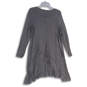 NWT Womens Black Round Neck Long Sleeve Knee Length A-Line Dress Size Large image number 2