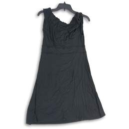 Ann Taylor Loft Womens Black Scoop Neck Pullover A-Line Dress Size M alternative image