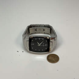Designer Bulova Silver-Tone Stainless Steel Black Dial Analog Wristwatch alternative image